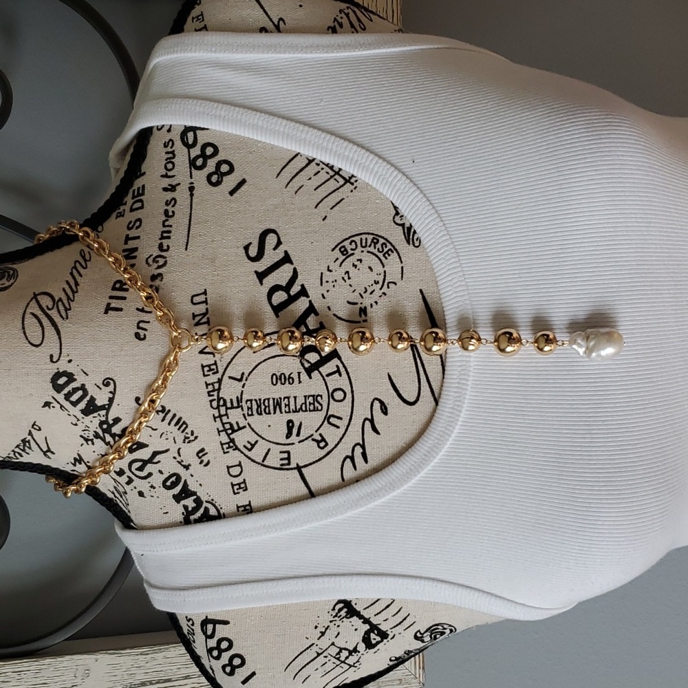 Ettika drop pearl lariat necklace